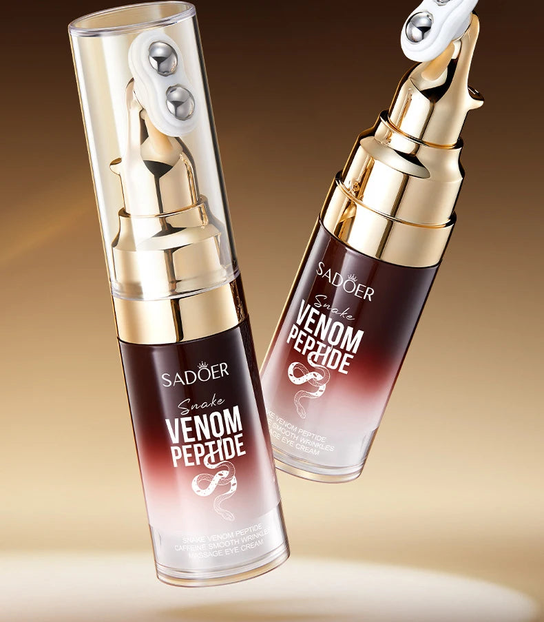 Crema Contorno de Ojos SADOER — Péptido de Veneno de Serpiente + Cafeína, Antiarrugas y Antiojeras