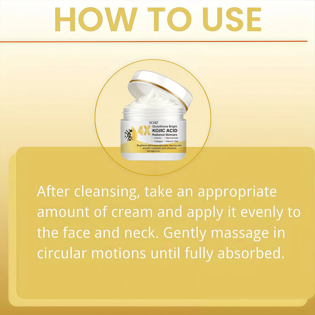 Crema Facial con Ácido Kójico YCHZ — Unifica el Tono, Elimina Manchas y Dullness 60g