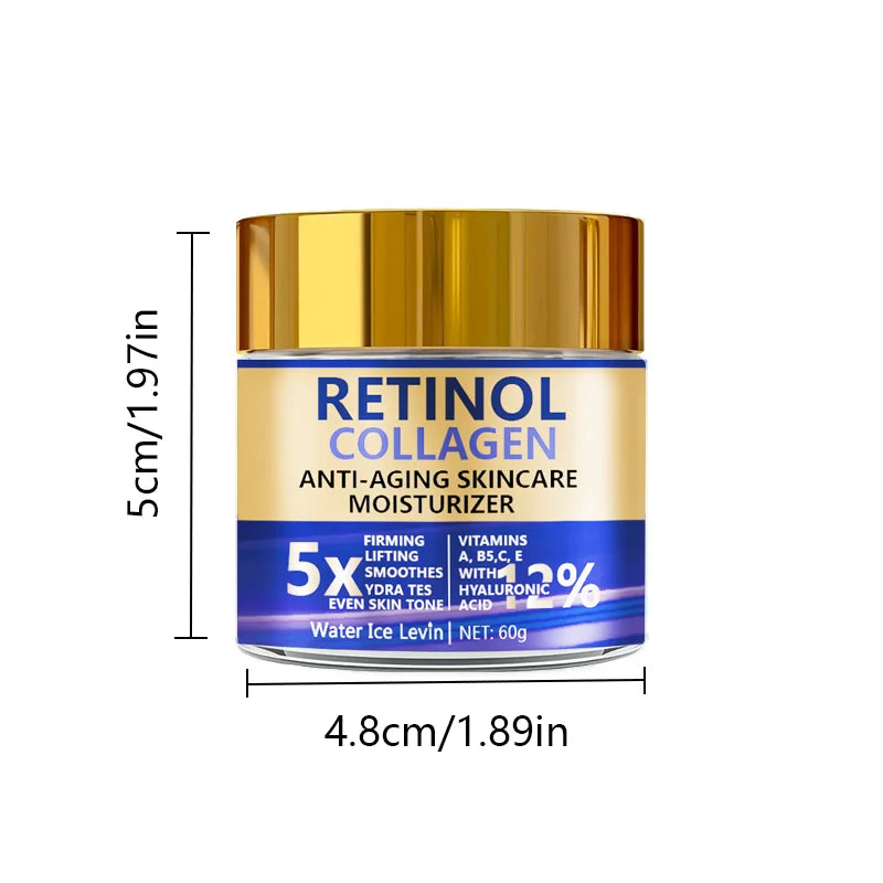 Crema Facial Retinol & Colágeno 60g — Antiedad, Reafirmante & Hidratante