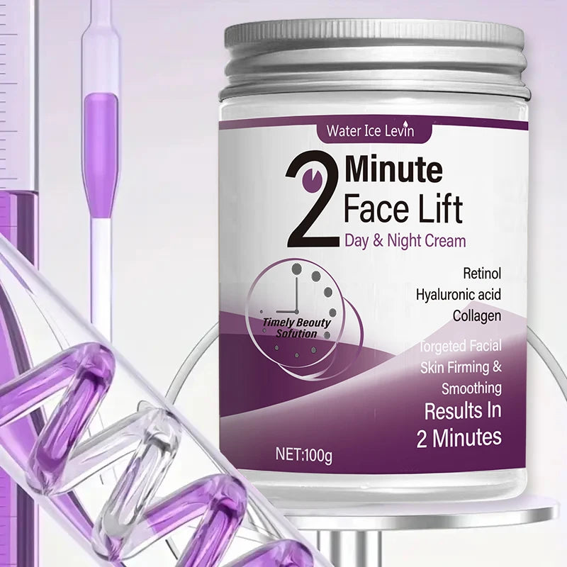 Crema Lifting Facial Día y Noche — Retinol, Ácido Hialurónico y Colágeno, Absorción en 2 Minutos