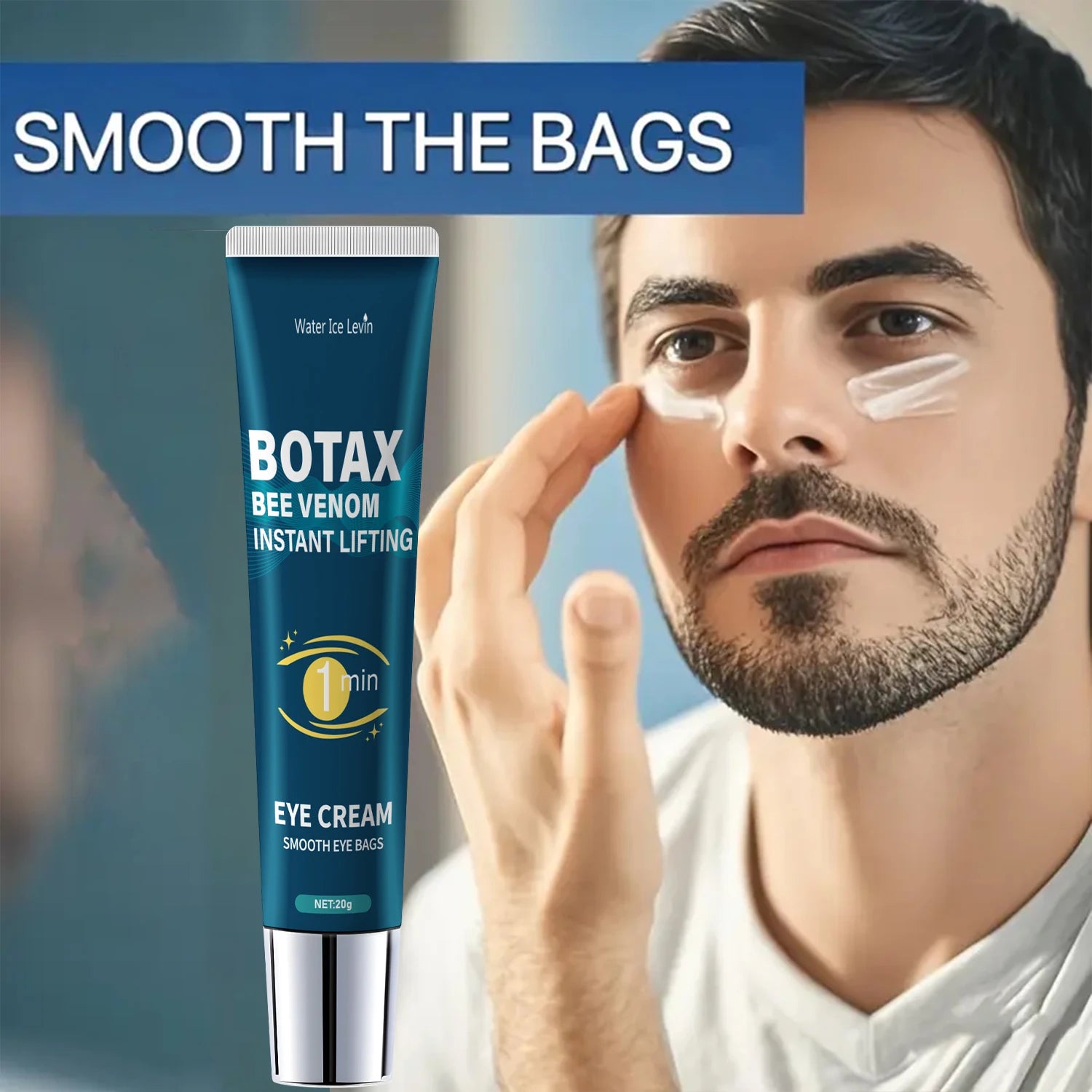 Gel Tensor para Contorno de Ojos — Cafeína, Retinol y Ácido Hialurónico, Sin Alcohol 20g