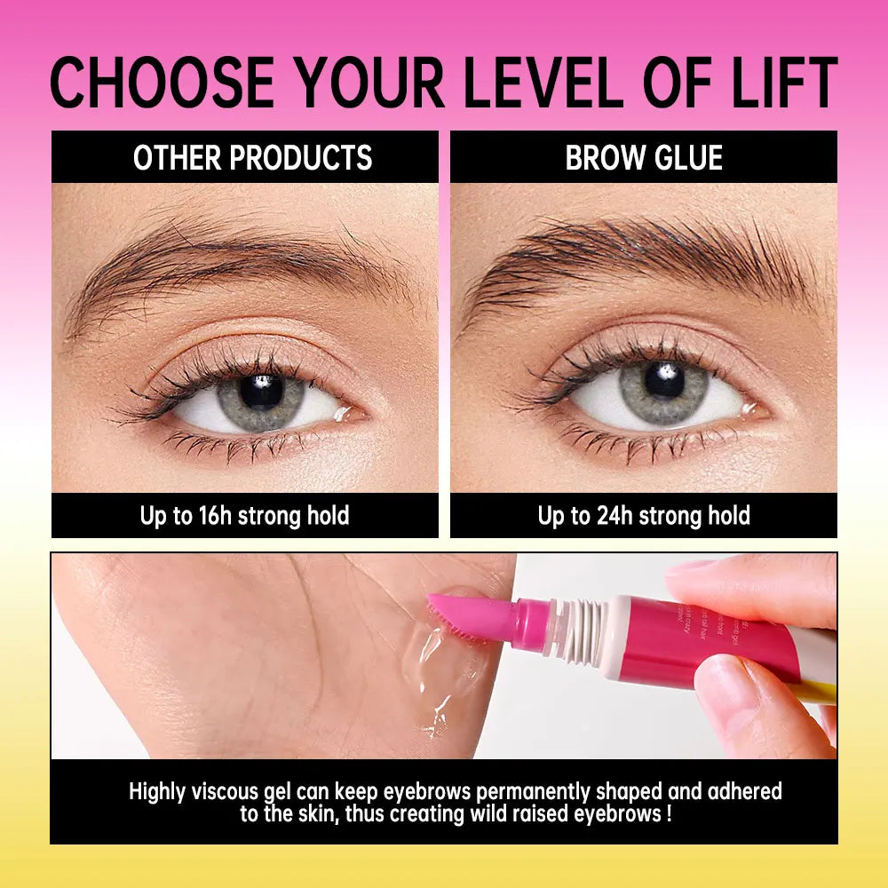 Gel de Laminación de Cejas con Peine Integrado — Efecto Soap Brow, Fijación Todo el Día