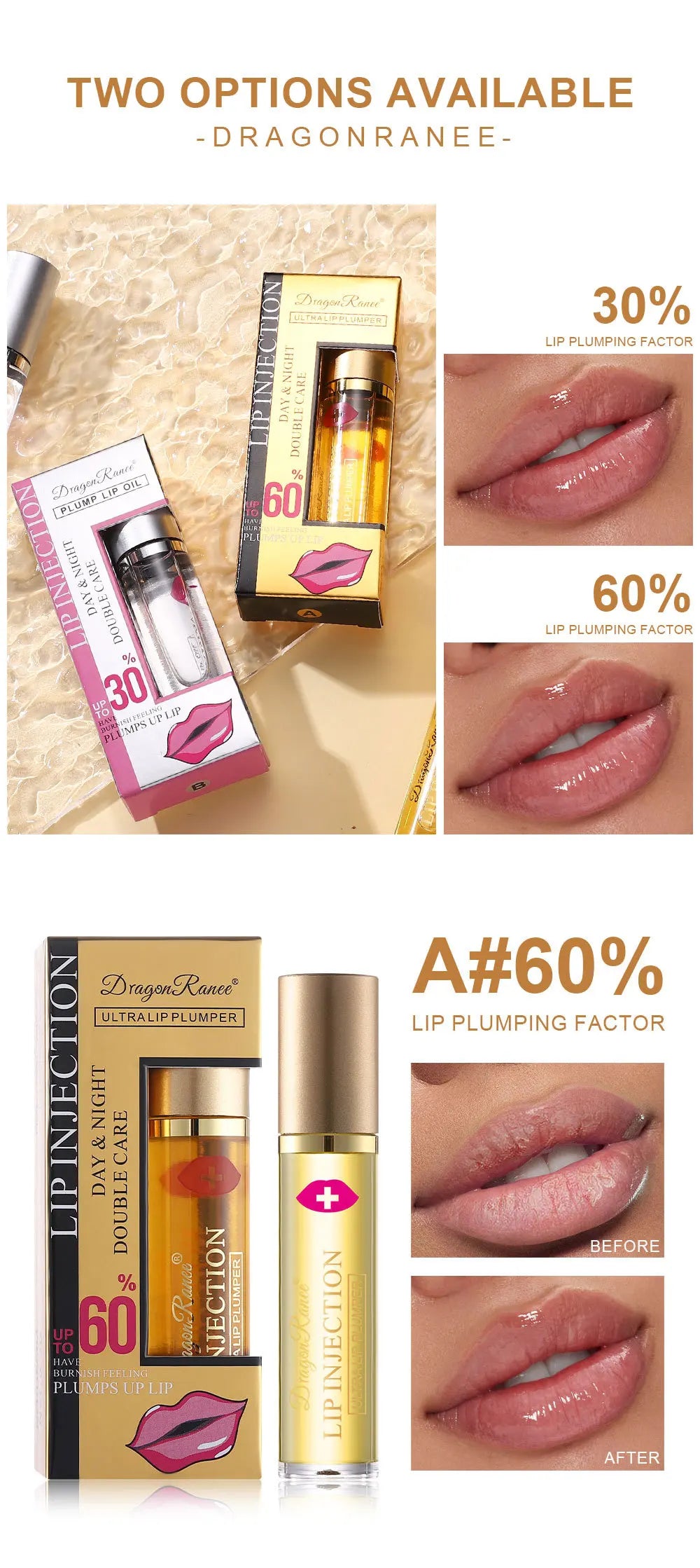Aceite Labial Voluminizador Dragon Ranee 6.3g — Jengibre, Hidratante & Plumper Roll-On
