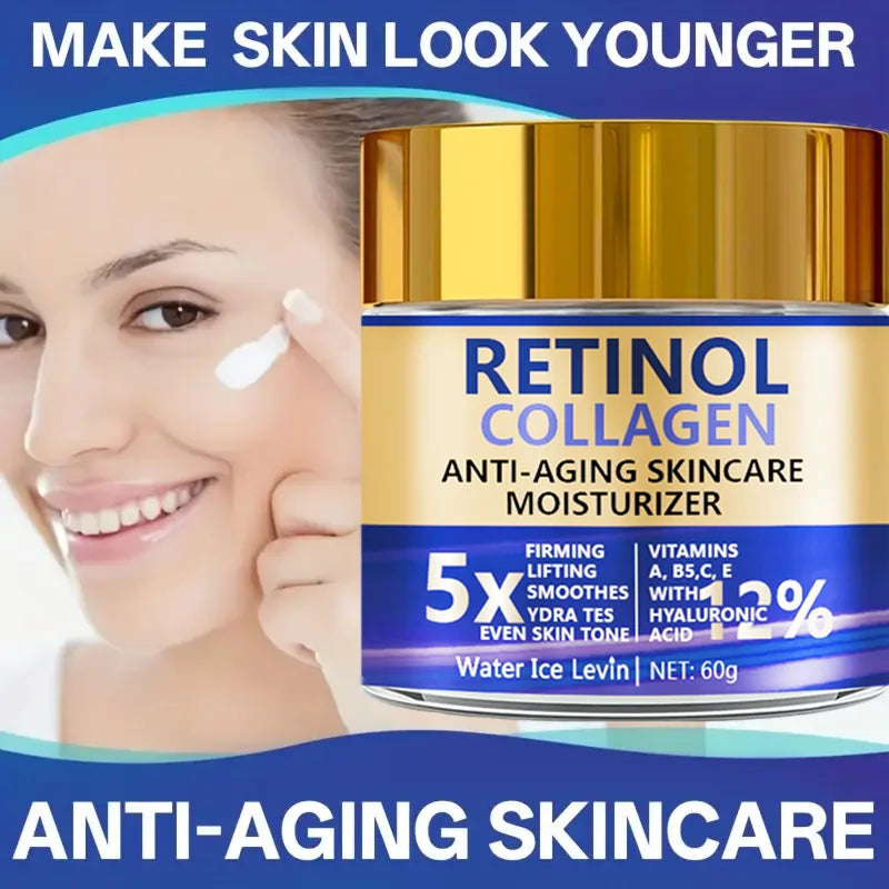 Crema Facial Retinol & Colágeno 60g — Antiedad, Reafirmante & Hidratante
