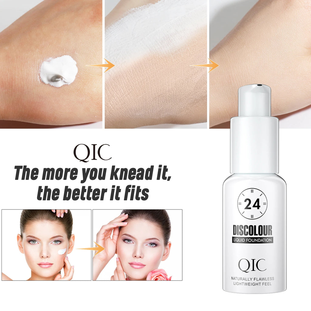 Base Mágica de Maquillaje QIC — Cambio de Color, Efecto Mate y Larga Duración 30ml
