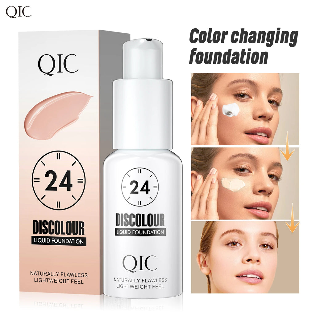 Base Mágica de Maquillaje QIC — Cambio de Color, Efecto Mate y Larga Duración 30ml