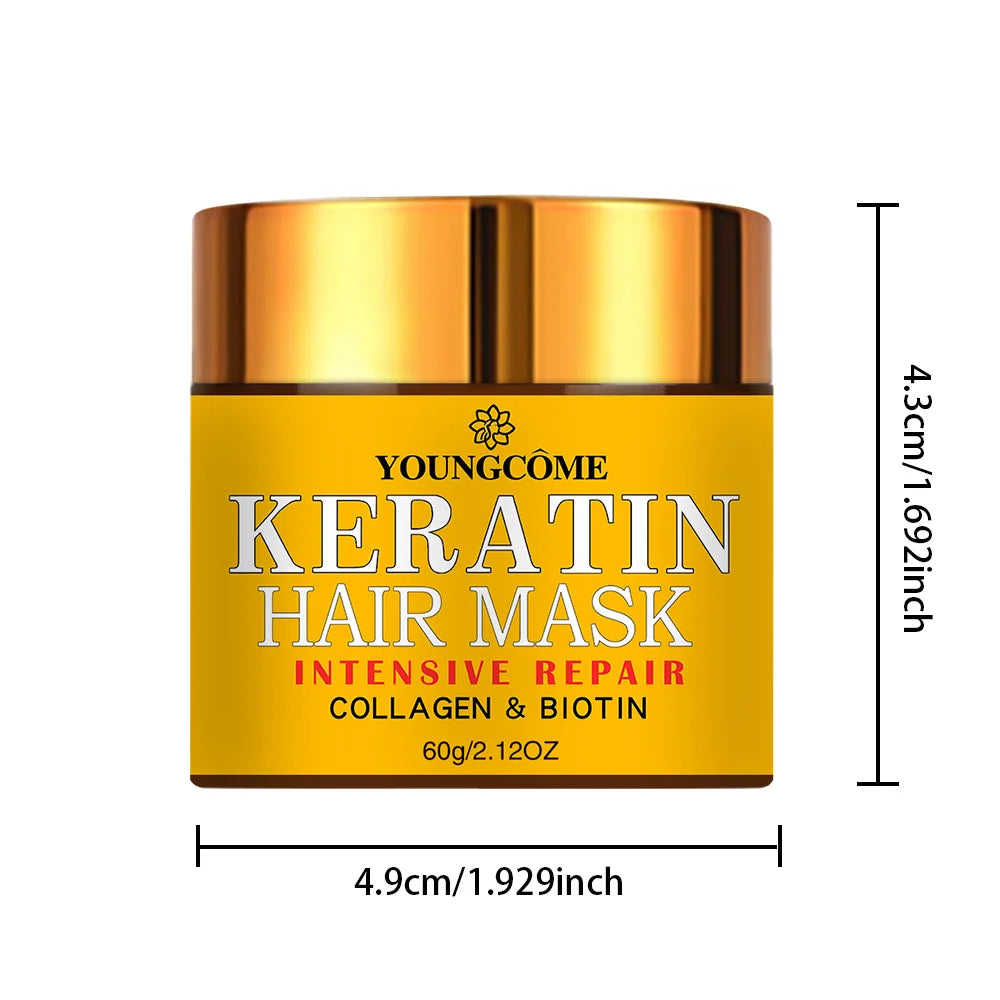 Crema Alisadora de Queratina YOUNGCOME — Repara, Alisa y Elimina el Frizz en 30 Minutos