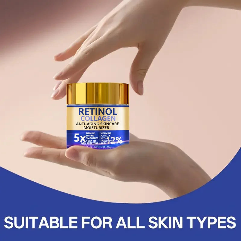 Crema Facial Retinol & Colágeno 60g — Antiedad, Reafirmante & Hidratante