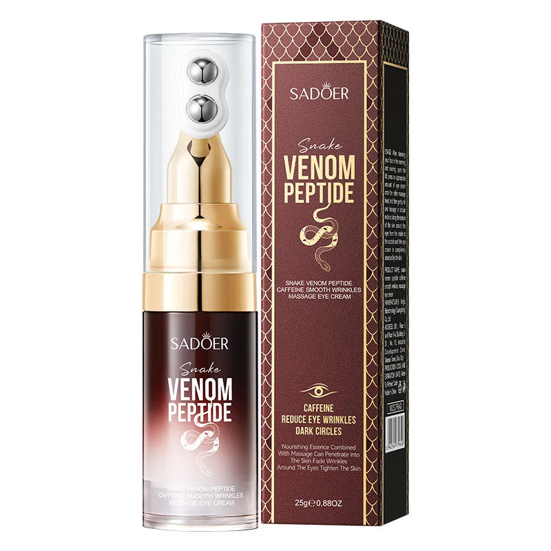 Crema Contorno de Ojos SADOER — Péptido de Veneno de Serpiente + Cafeína, Antiarrugas y Antiojeras