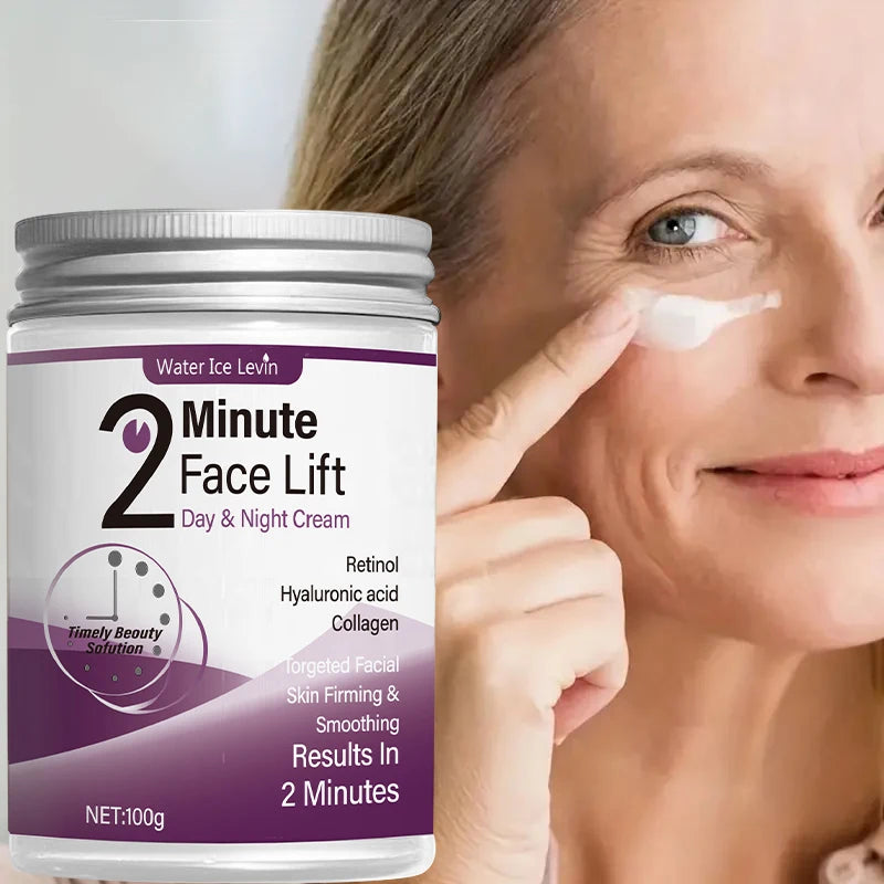 Crema Lifting Facial Día y Noche — Retinol, Ácido Hialurónico y Colágeno, Absorción en 2 Minutos