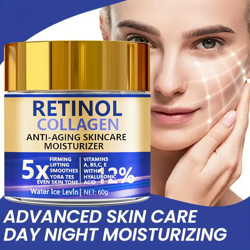 Crema Facial Retinol & Colágeno 60g — Antiedad, Reafirmante & Hidratante