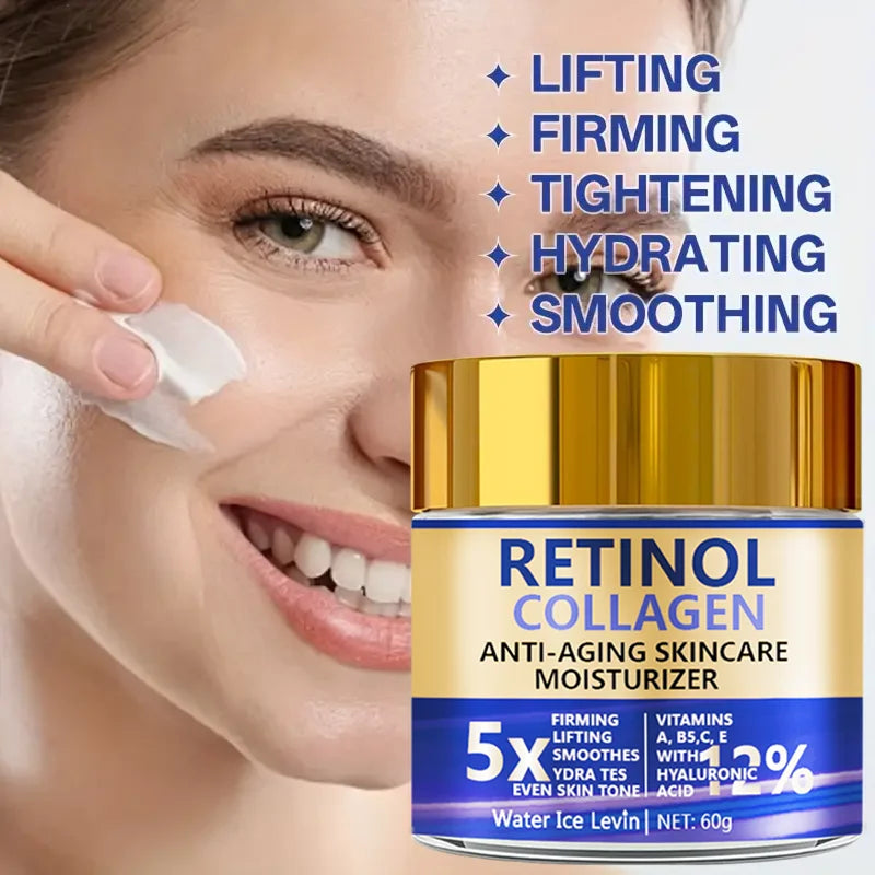 Crema Facial Retinol & Colágeno 60g — Antiedad, Reafirmante & Hidratante