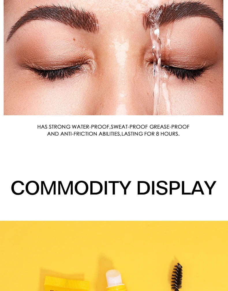Gel 3D para Cejas con Brocha — Efecto Natural, Waterproof y Larga Duración