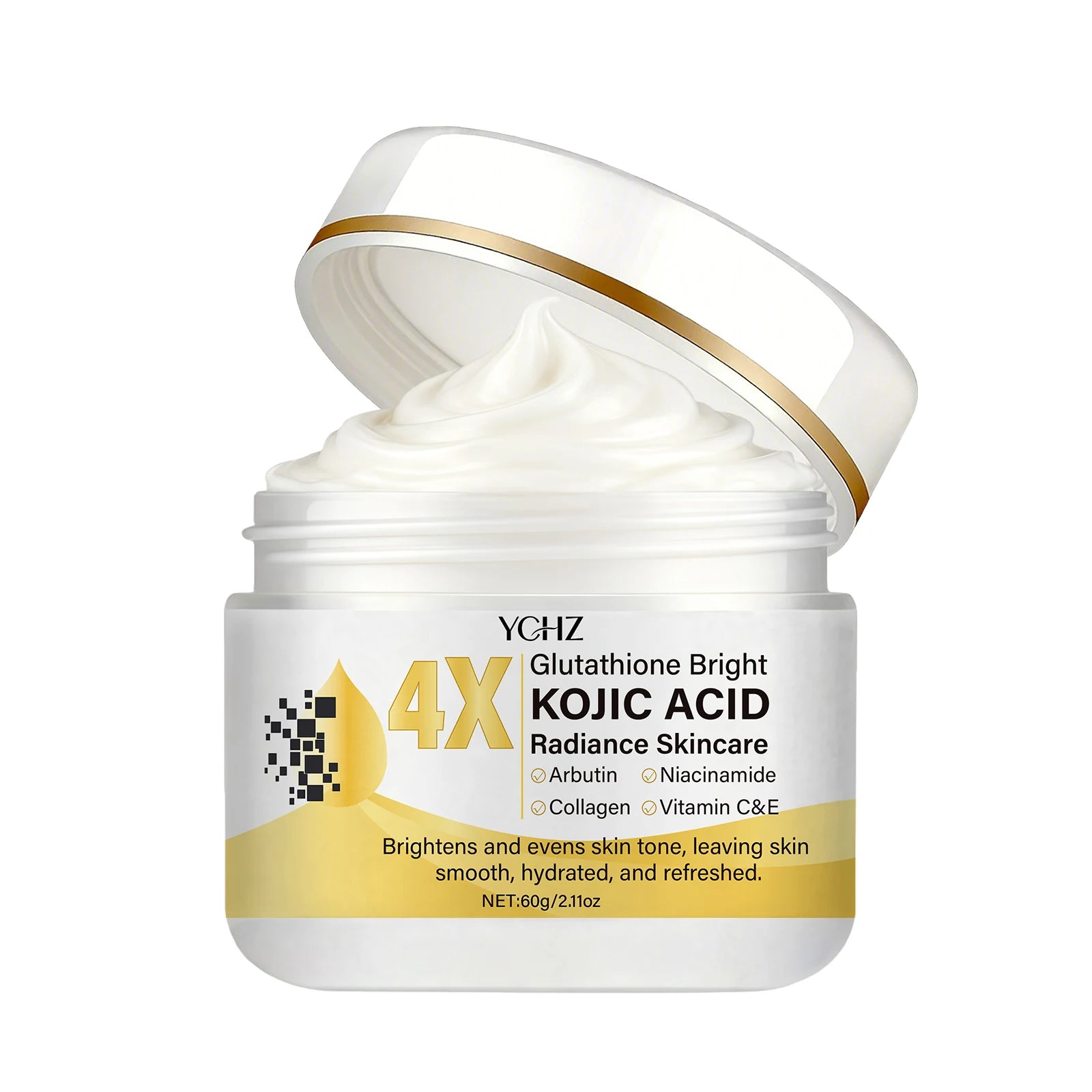 Crema Facial con Ácido Kójico YCHZ — Unifica el Tono, Elimina Manchas y Dullness 60g