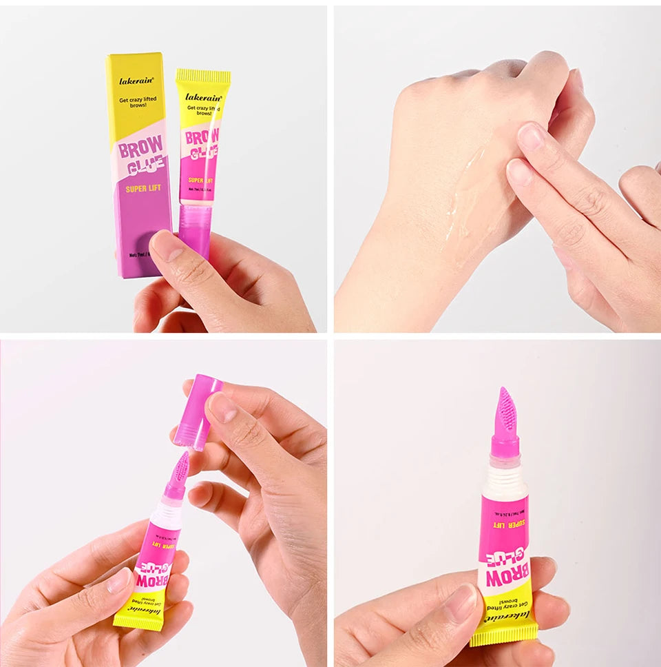 Gel de Laminación de Cejas con Peine Integrado — Efecto Soap Brow, Fijación Todo el Día