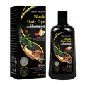 Champú Tinte Negro 3 en 1 – Cubre Canas en 15 Minutos con Fórmula Herbal Natural
