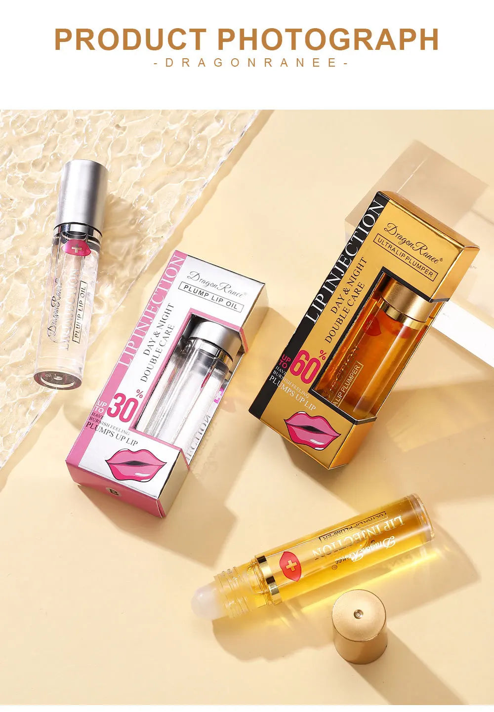 Aceite Labial Voluminizador Dragon Ranee 6.3g — Jengibre, Hidratante & Plumper Roll-On