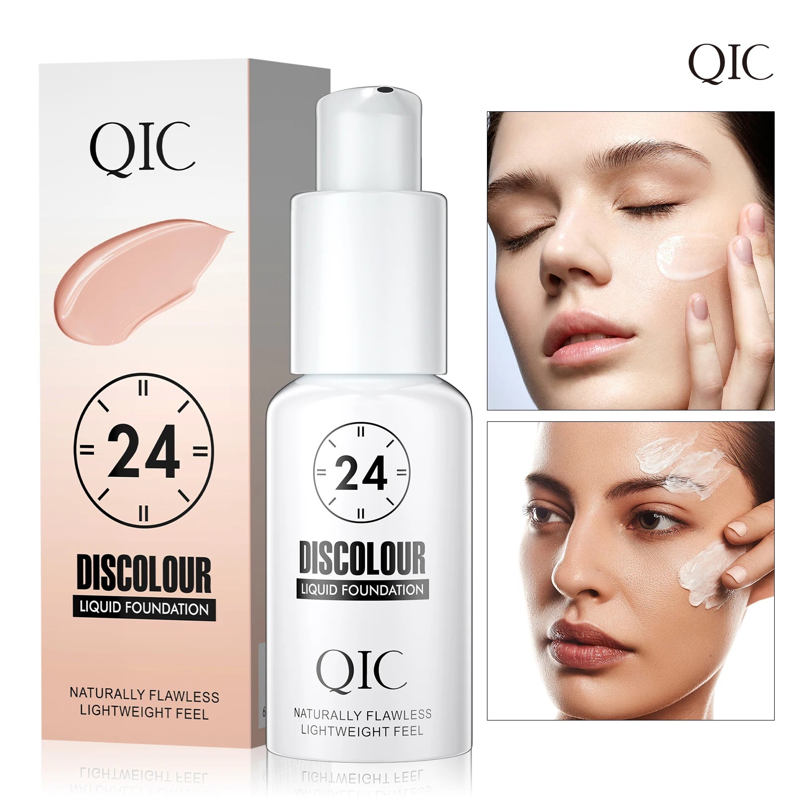 Base Mágica de Maquillaje QIC — Cambio de Color, Efecto Mate y Larga Duración 30ml