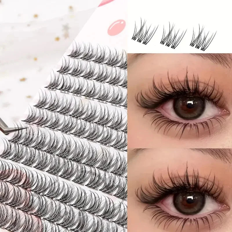 Pestañas Postizas DIY — Estilo Cartoon, Gruesas y Esponjosas, Fáciles de Aplicar, Reutilizables