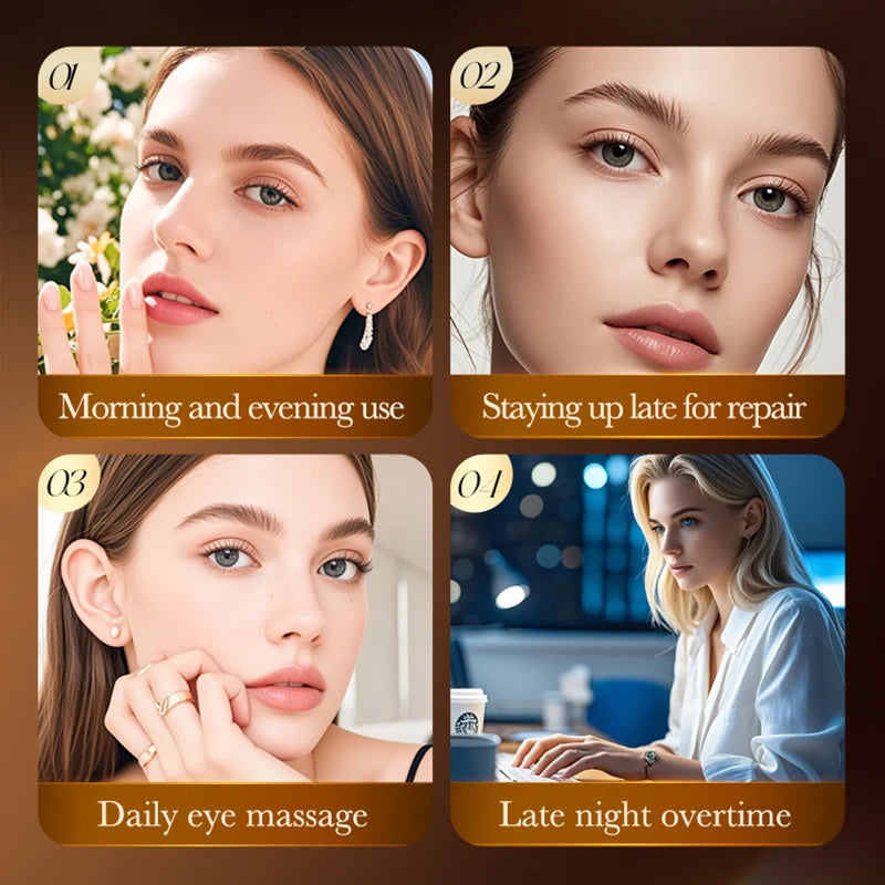 Crema Contorno de Ojos SADOER — Péptido de Veneno de Serpiente + Cafeína, Antiarrugas y Antiojeras