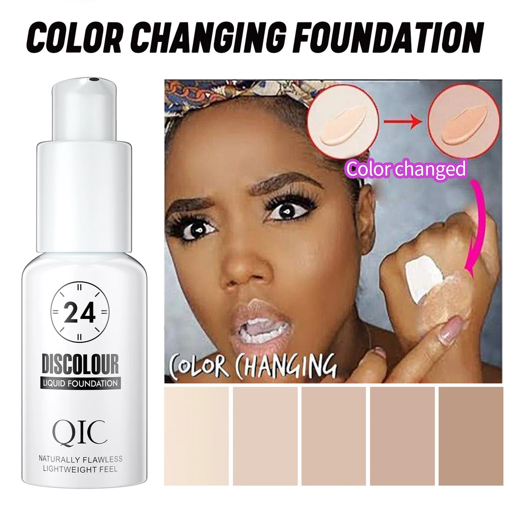 Base Mágica de Maquillaje QIC — Cambio de Color, Efecto Mate y Larga Duración 30ml