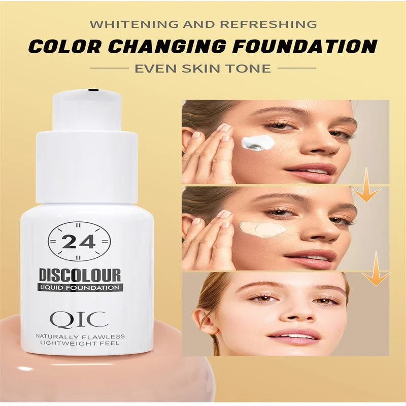 Base Mágica de Maquillaje QIC — Cambio de Color, Efecto Mate y Larga Duración 30ml