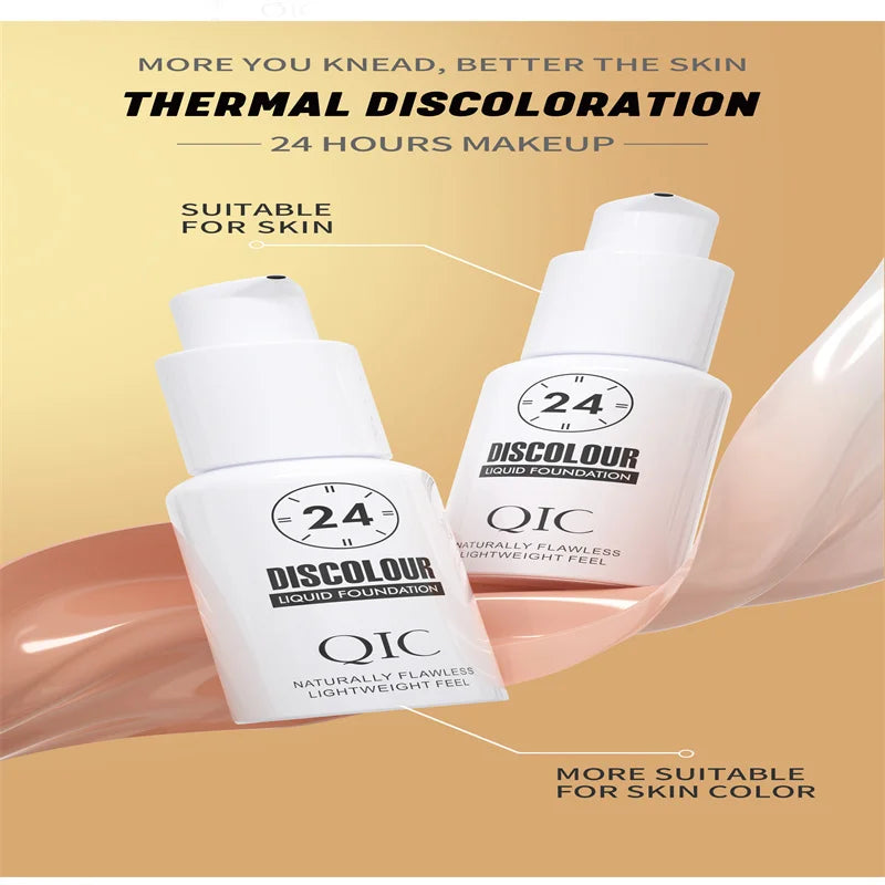 Base Mágica de Maquillaje QIC — Cambio de Color, Efecto Mate y Larga Duración 30ml