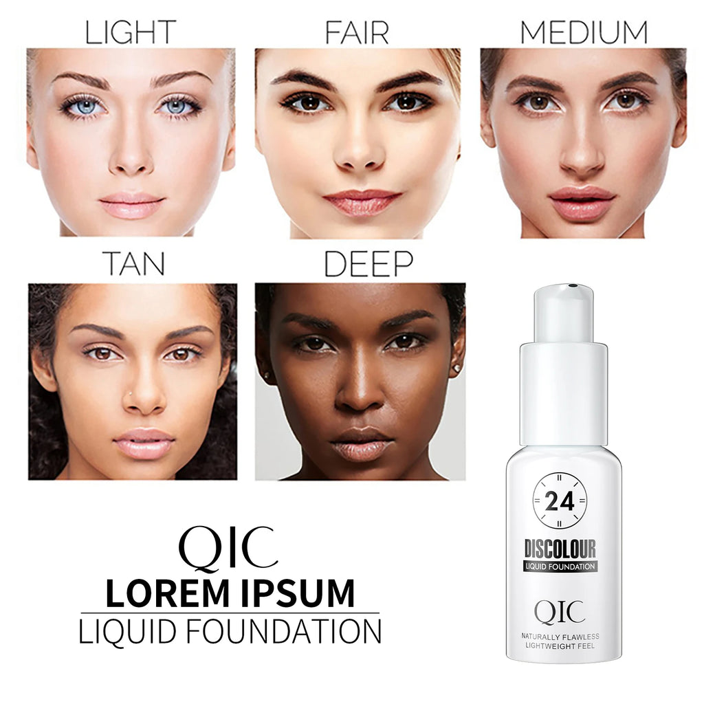 Base Mágica de Maquillaje QIC — Cambio de Color, Efecto Mate y Larga Duración 30ml